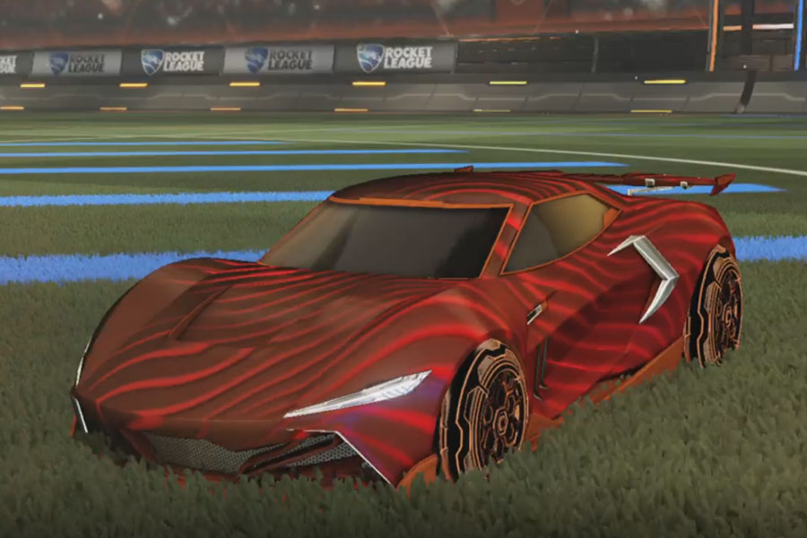 Rocket league Peregrine TT Burnt Sienna design with HNY: Inverted,Z-Current