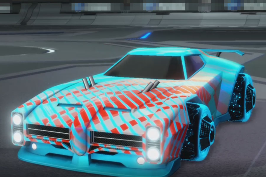 Rocket league Dominus Sky Blue design with Throned: Sacred,20XX