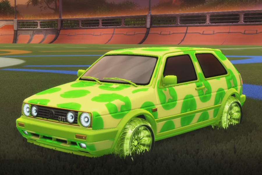 Rocket league Volkswagen Golf GTI Lime design with Torque TX:Inverted,Xtra